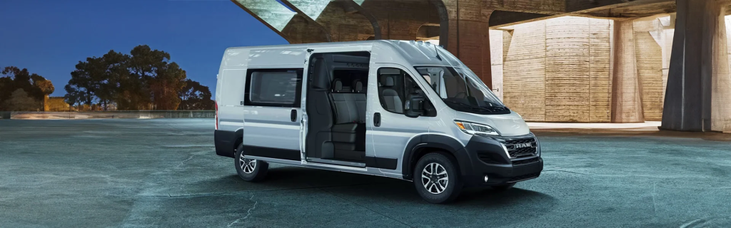 2024 RAM ProMaster 1500 White In A Parking Lot
