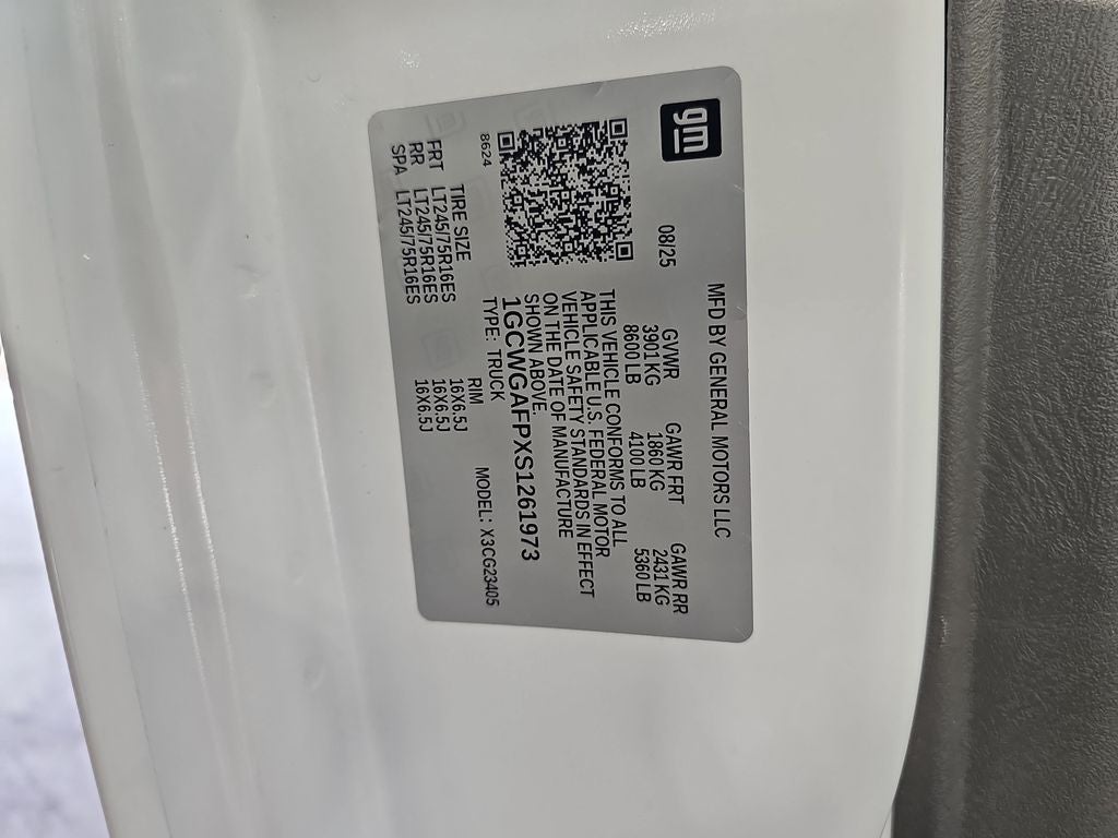 2025 Chevrolet Express 2500 Work Van Cargo