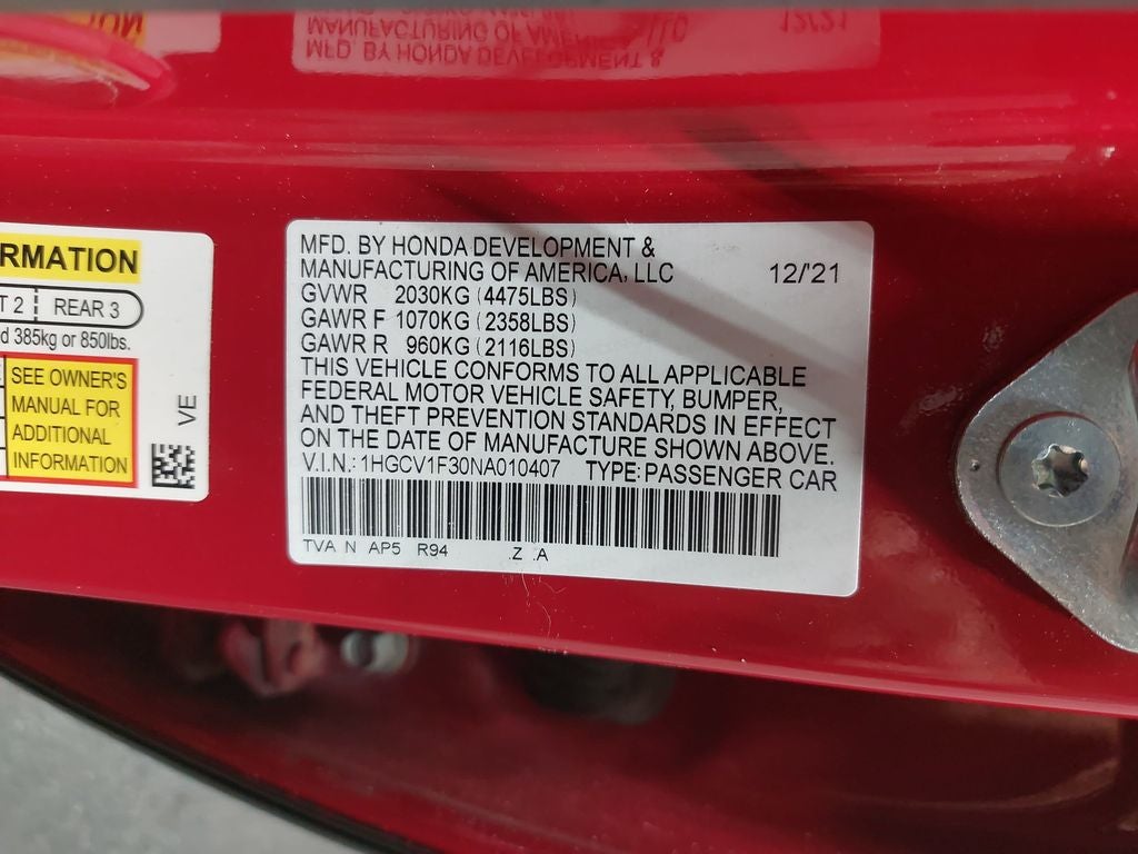 2022 Honda Accord Sport