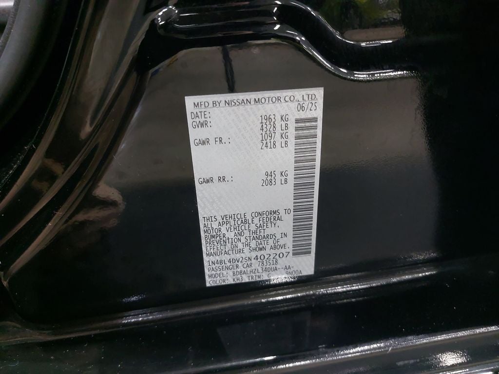2025 Nissan Altima 2.5 SV