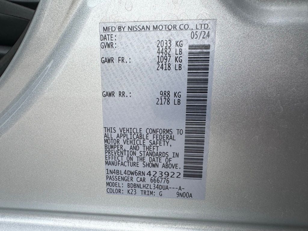 2024 Nissan Altima 2.5 SV AWD
