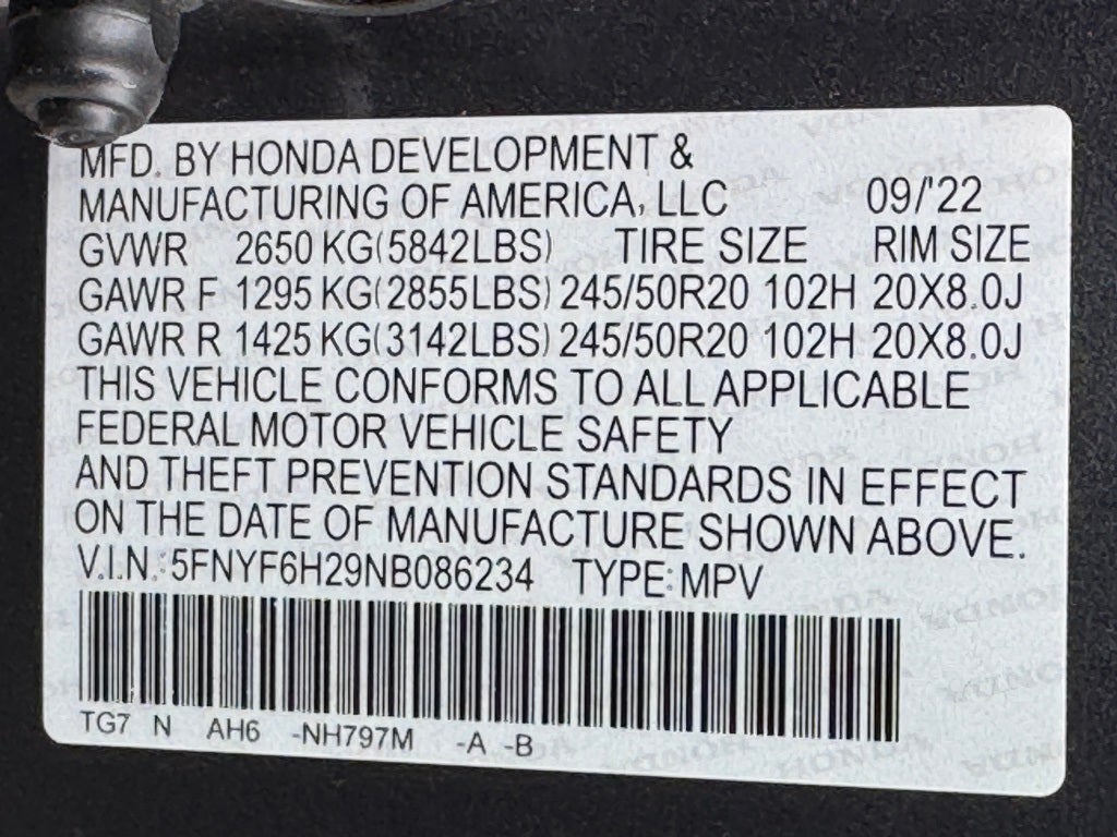 2022 Honda Pilot Special Edition AWD