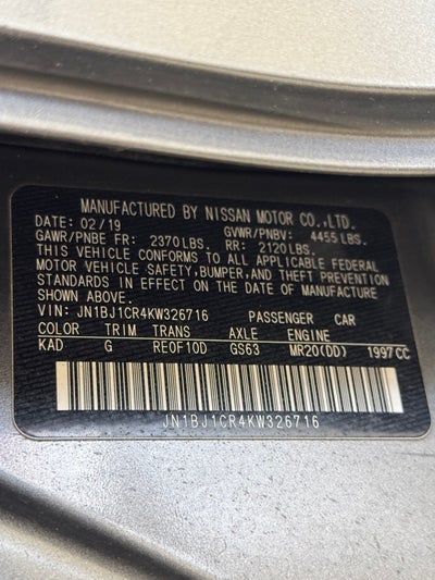 2019 Nissan Rogue Sport SV