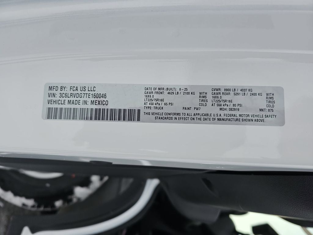 2026 RAM ProMaster 2500 High Roof