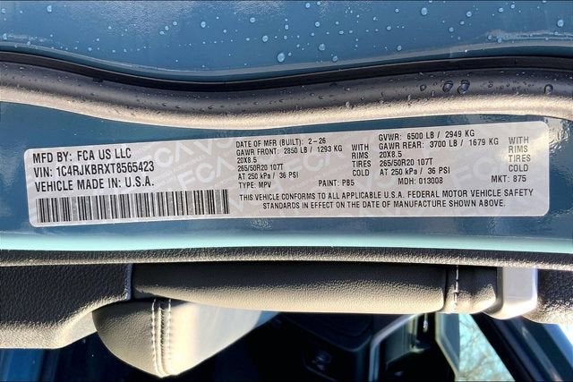 2026 Jeep Grand Cherokee L Limited Reserve