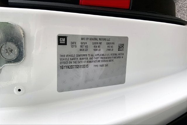 2016 Chevrolet Corvette Z51 2LT