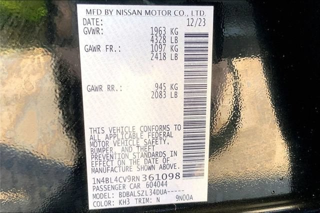 2024 Nissan Altima 2.5 SR