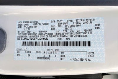 2022 Lincoln Corsair Standard