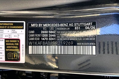 2024 Mercedes-Benz C-Class AMG® C 63 S E Performance