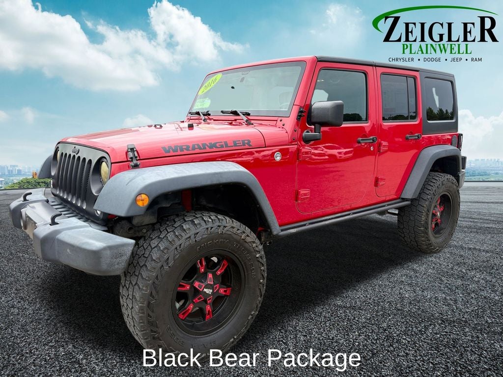 2016 Jeep Wrangler Unlimited Sport Black Bear Package