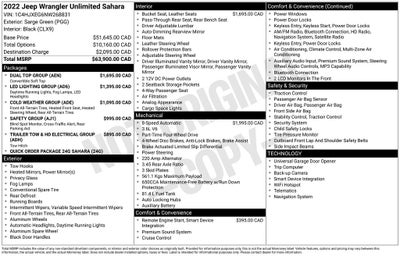 2022 Jeep Wrangler Unlimited Sahara Cold Weather Group
