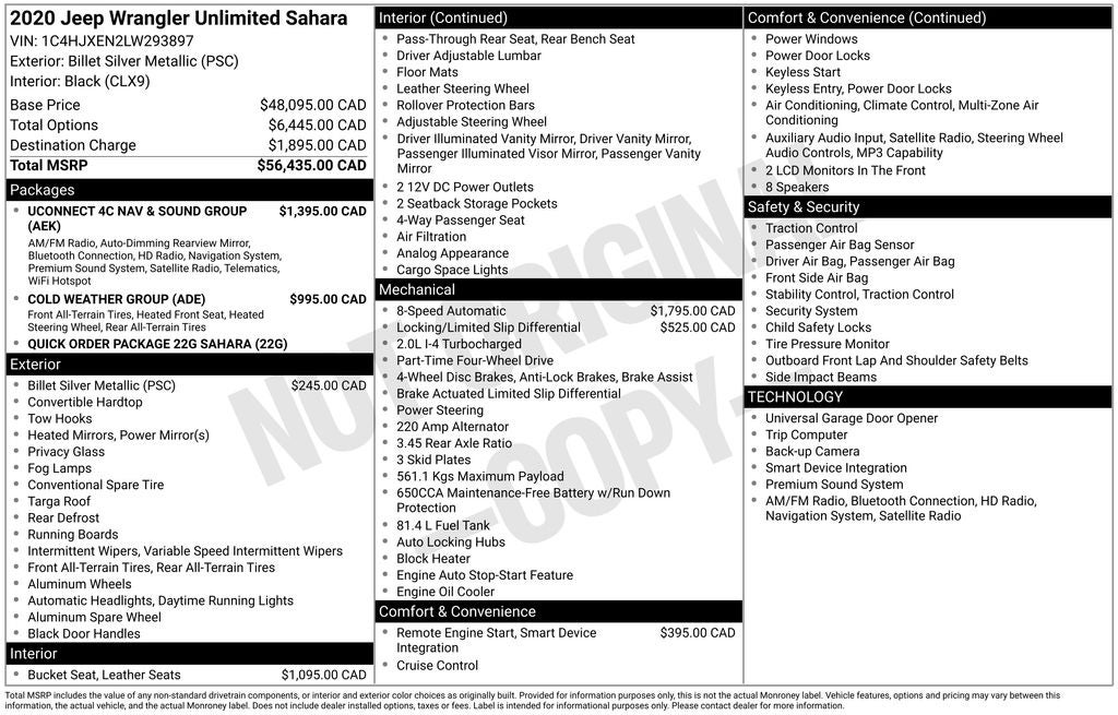 2020 Jeep Wrangler Unlimited Sahara