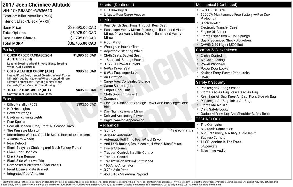 2017 Jeep Cherokee Altitude