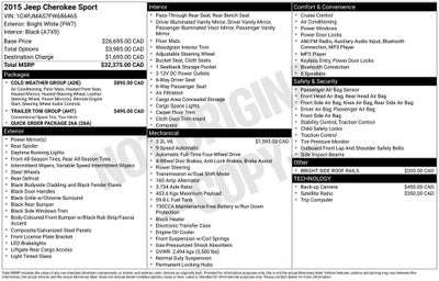 2015 Jeep Cherokee Sport
