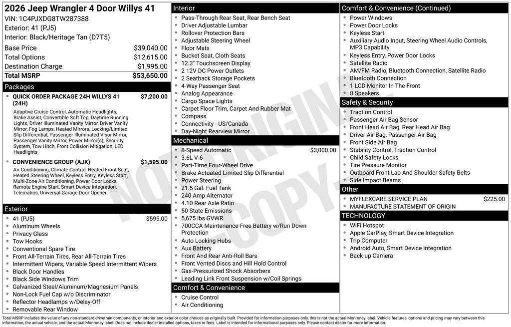 2026 Jeep Wrangler Willys 41