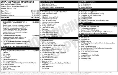 2027 Jeep Wrangler Sport S