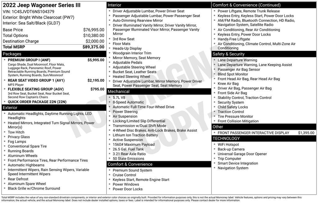 2022 Jeep Wagoneer Series III