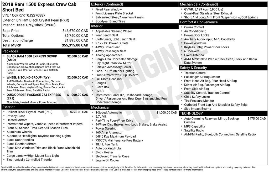 2018 RAM 1500 Express