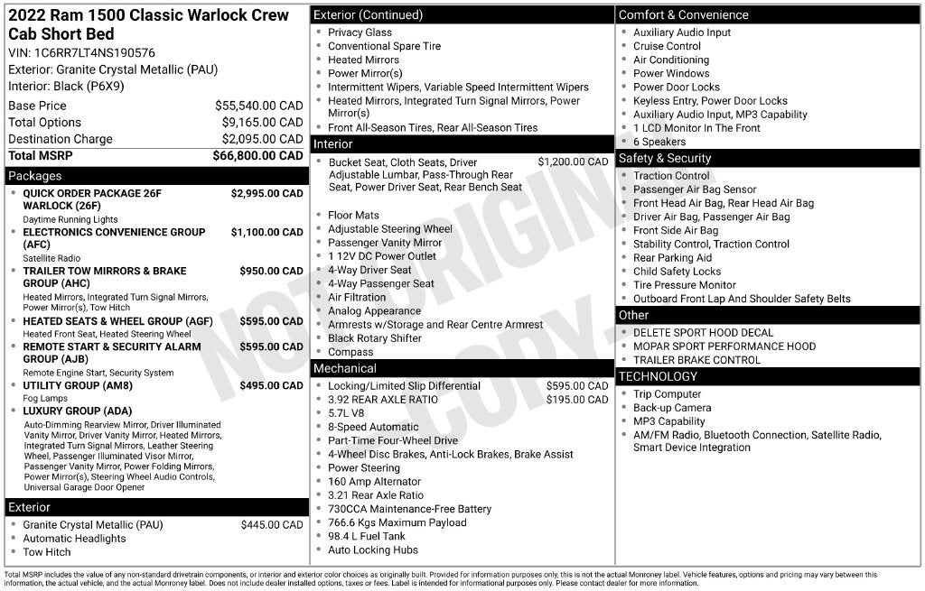 2022 RAM 1500 Classic Warlock