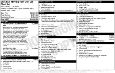 2026 RAM 1500 Big Horn/Lone Star