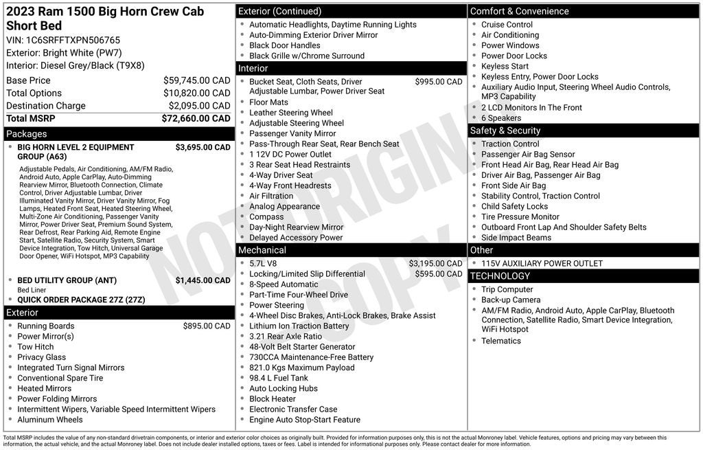 2023 RAM 1500 Big Horn/Lone Star