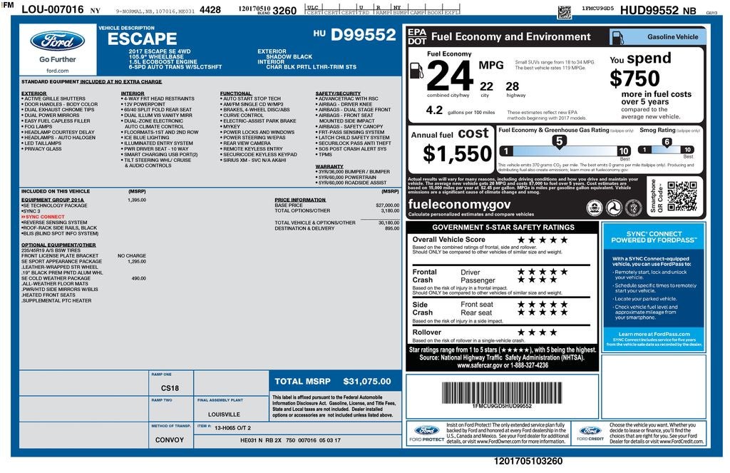 2017 Ford Escape SE