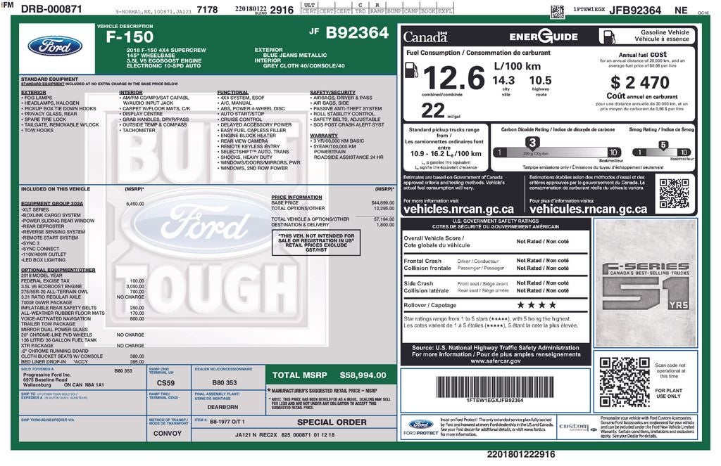 2018 Ford F-150 XLT Navigation System