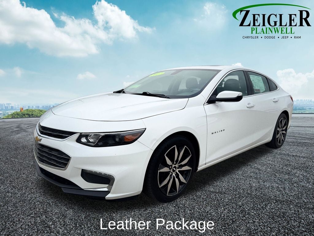 Used 2017 Chevrolet Malibu 1LT with VIN 1G1ZE5STXHF203881 for sale in Plainwell, MI