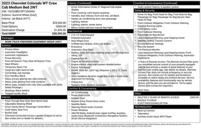 2023 Chevrolet Colorado Work Truck Navigation System