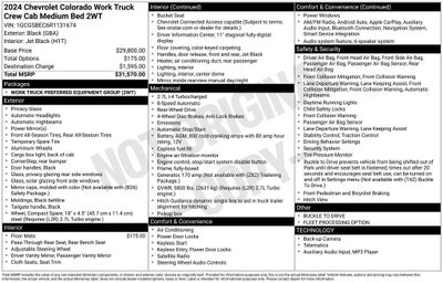 2024 Chevrolet Colorado Work Truck Navigation System