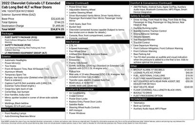 2022 Chevrolet Colorado LT Exterior Parking Camera Rear & Apple CarPlay/Andro