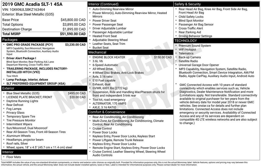 2019 GMC Acadia SLT-1