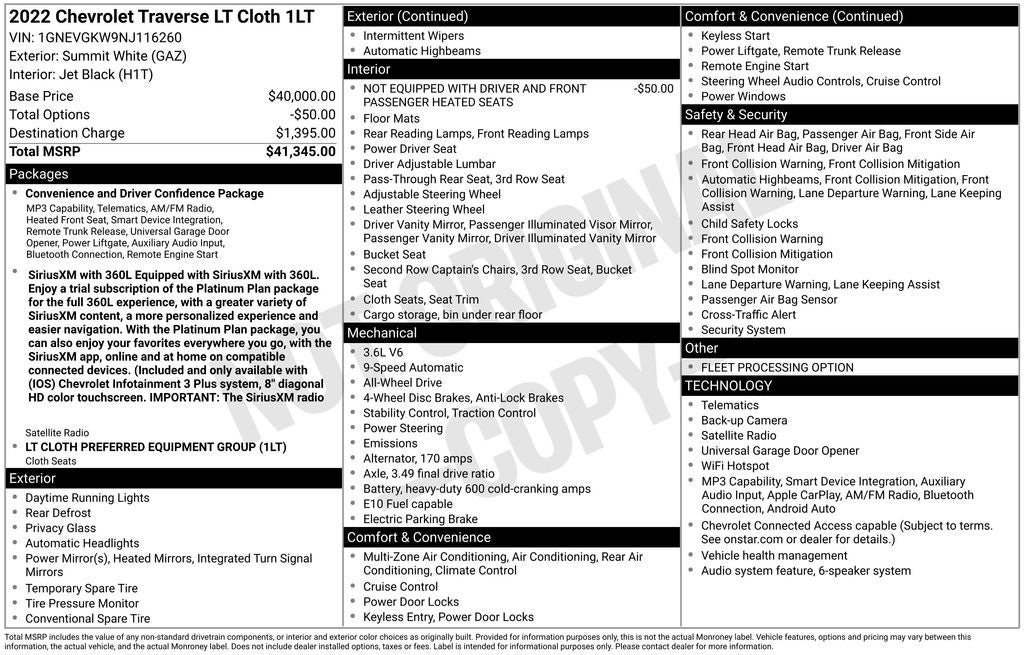 2022 Chevrolet Traverse LT 1LT