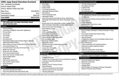 2006 Jeep Grand Cherokee Overland