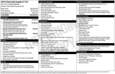 2016 Chevrolet Impala LT 2LT