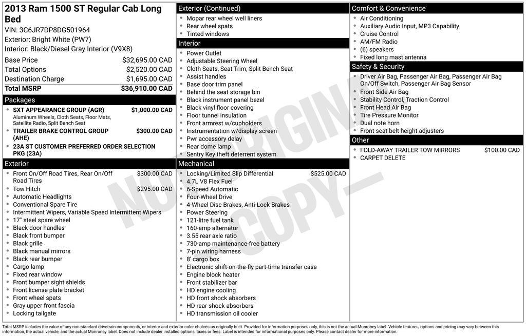 2013 RAM 1500 Tradesman