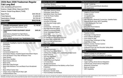 2026 RAM 2500 Tradesman