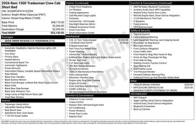 2026 RAM 1500 Tradesman
