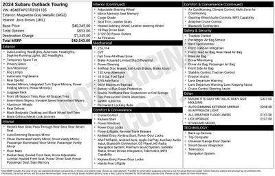 2024 Subaru Outback Touring