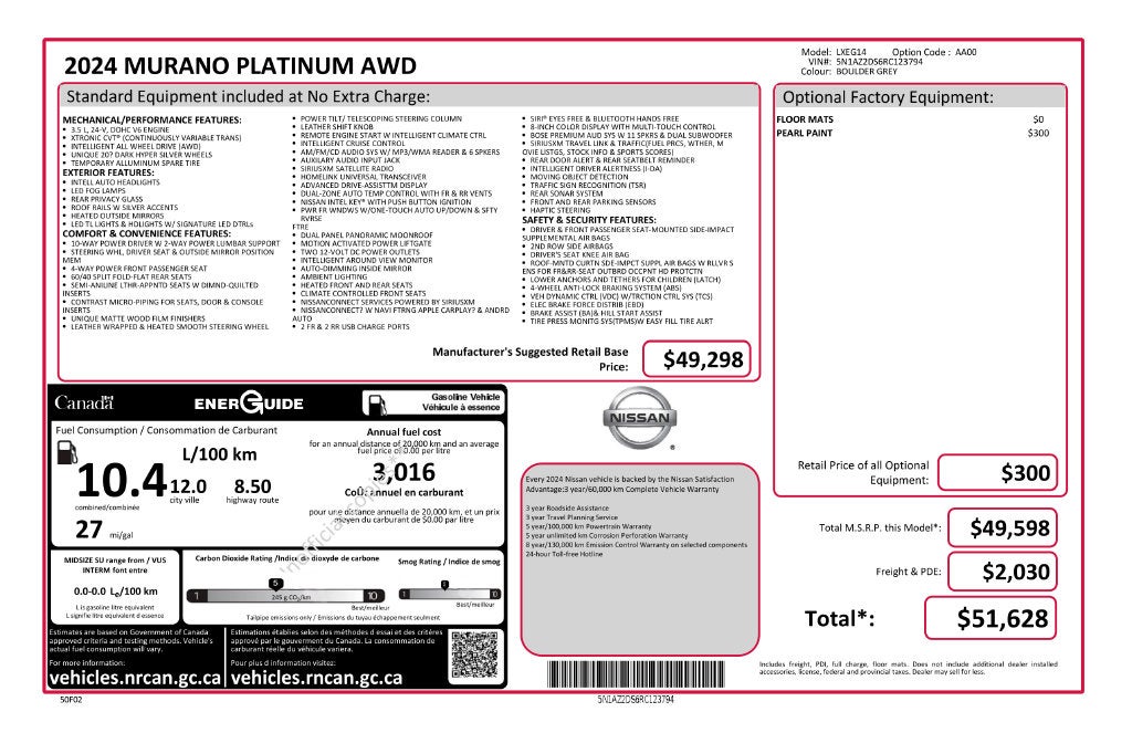 2024 Nissan Murano Platinum