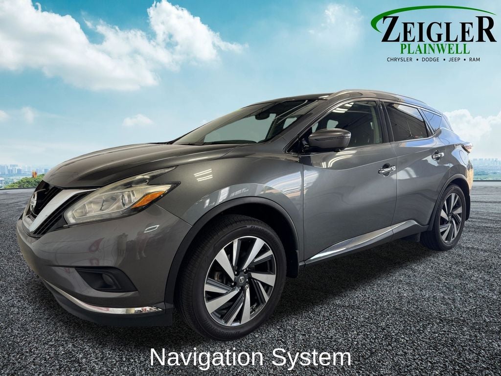 Used 2016 Nissan Murano Platinum with VIN 5N1AZ2MH1GN134336 for sale in Plainwell, MI