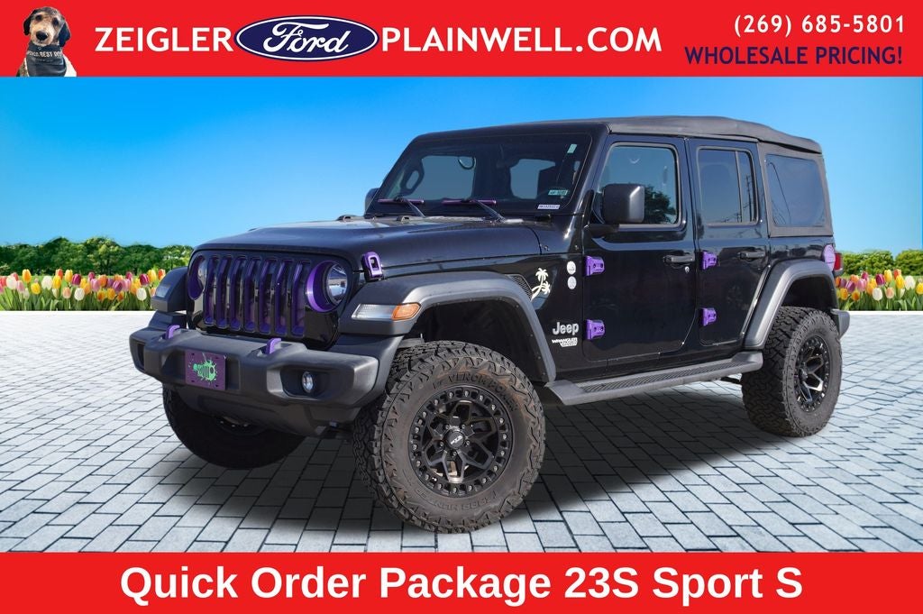 2018 Jeep Wrangler Unlimited Sport S V6 4 DOOR LIFT KIT CUSTOM WHEELS TIRES