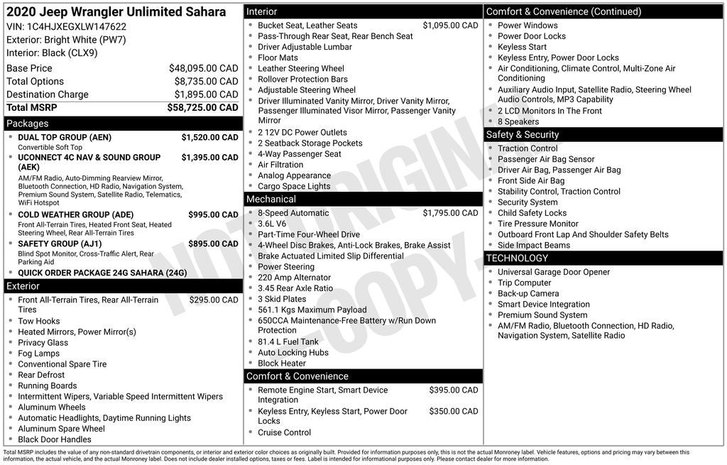 2020 Jeep Wrangler Unlimited Sahara