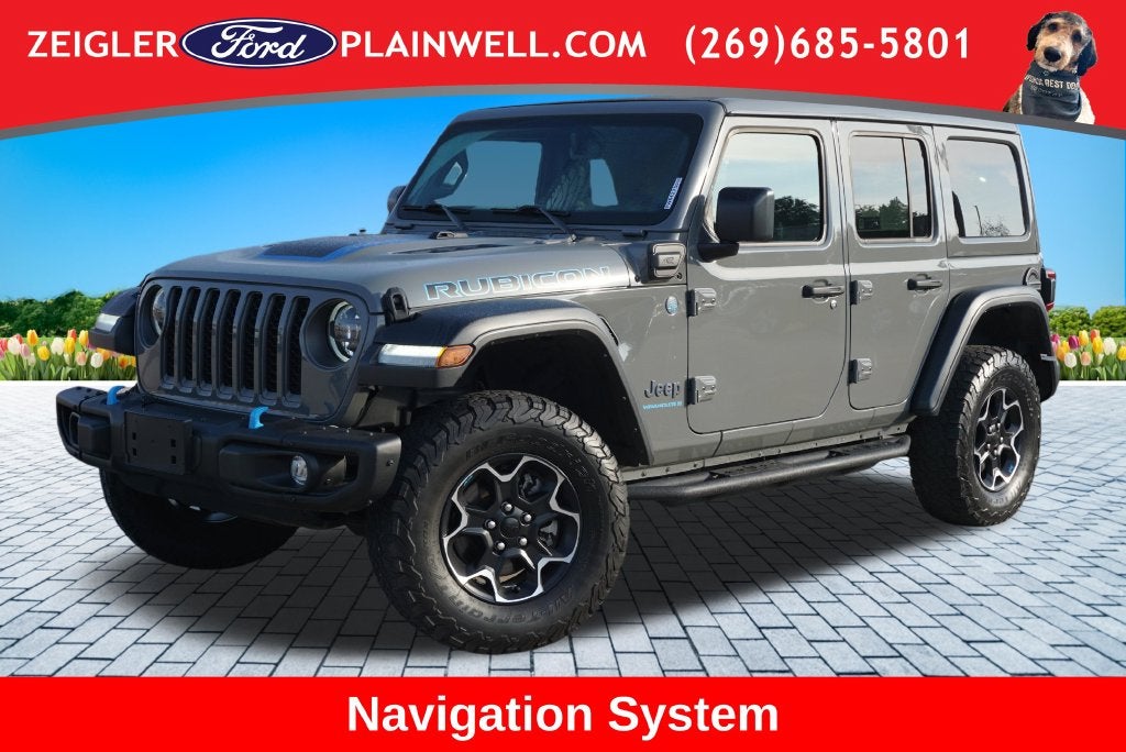 2023 Jeep Wrangler Rubicon 4xe NAV SKY 1 POWER TOP HEATED LEATHER
