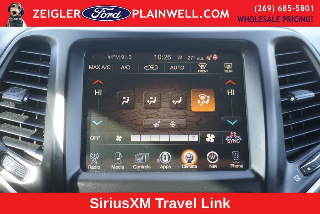 2016 Jeep Cherokee Limited 4x4 Navigation Leather V6