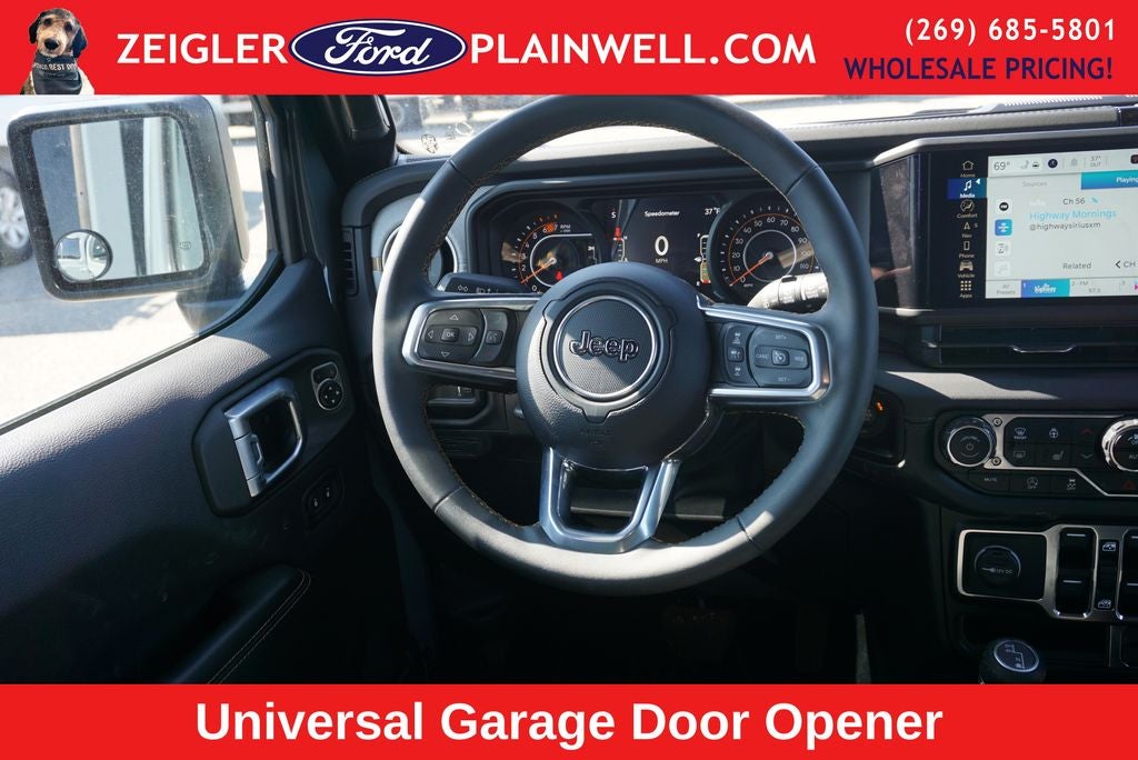 2024 Jeep Wrangler Sahara Hard Top Sky One Touch Power Moonroof Top Tech &