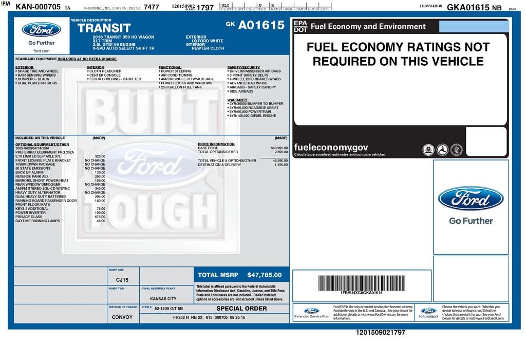 2016 Ford Transit-350 XLT