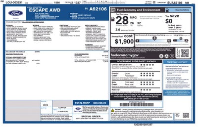 2025 Ford Escape Active AWD Blis Rear Traffic Alert Sync