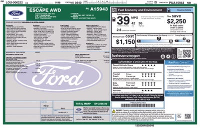 2023 Ford Escape Hybrid Platinum AWD Hybrid Leather Panoramic Moonroof