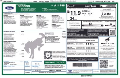 2024 Ford Bronco Outer Banks HIGH LUXURY PKG V6 HARD TOP ADAPTIVE CRUISE